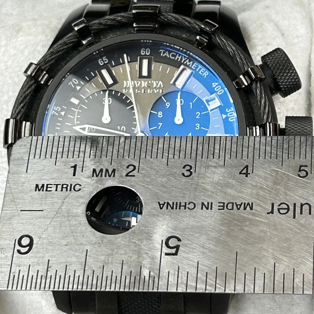 Invicta Reserve Bolt Zeus 12803 Mens Swiss‎ Chronograph Black Steel Watch w. Box